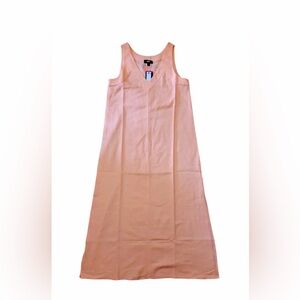 DKNY Women's Breathable Side Slits  Linen A Line Dress